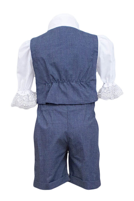 Costum botez casual-elegant, 4 piese bleumarin