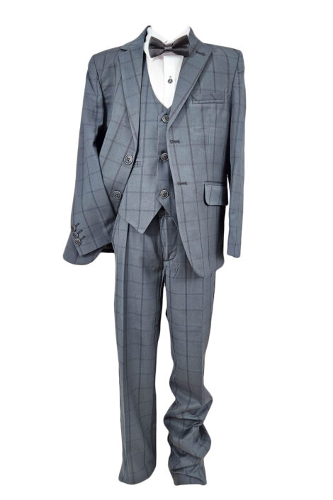 Costum cinci piese casual-elegant bleu-bleumarin