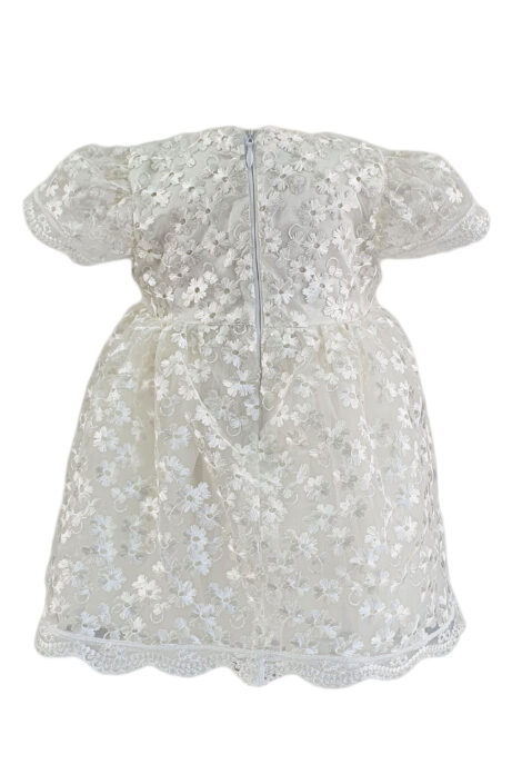 Rochie botez, model Rozelia, din dantela alba