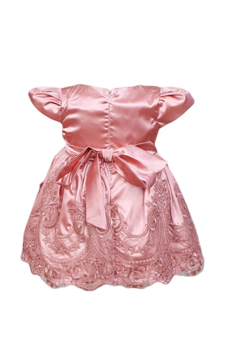 Rochie botez, model Regina, culoare roz