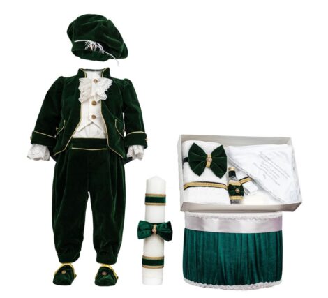 set-botez-printul-fericit-catifea-verde-patru-piese-1.jpg