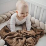 Pătură din lână pentru bebeluși roz pudra, model Elf