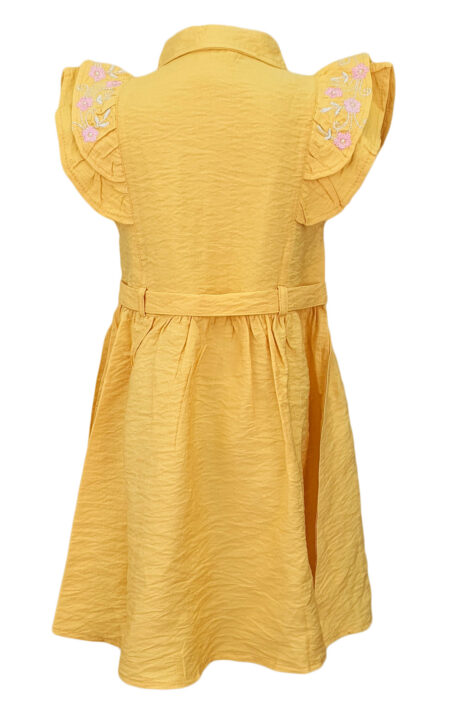 Rochie fetite pentru vara, culoare galbena