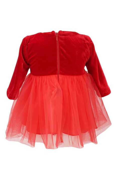 Rochie botez catifea-tiul culoare rosie