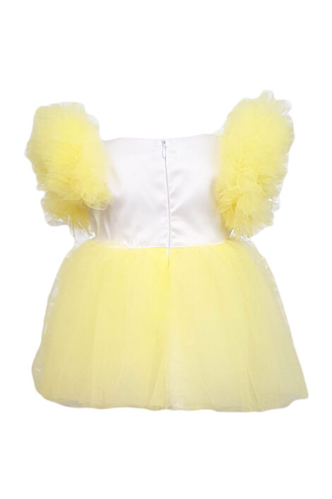 Rochie botez Bulgarasi galbeni