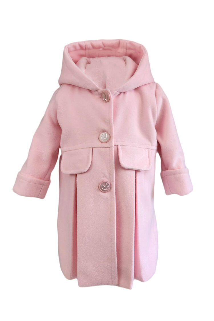 Palton stofa model Ana, culoare roz