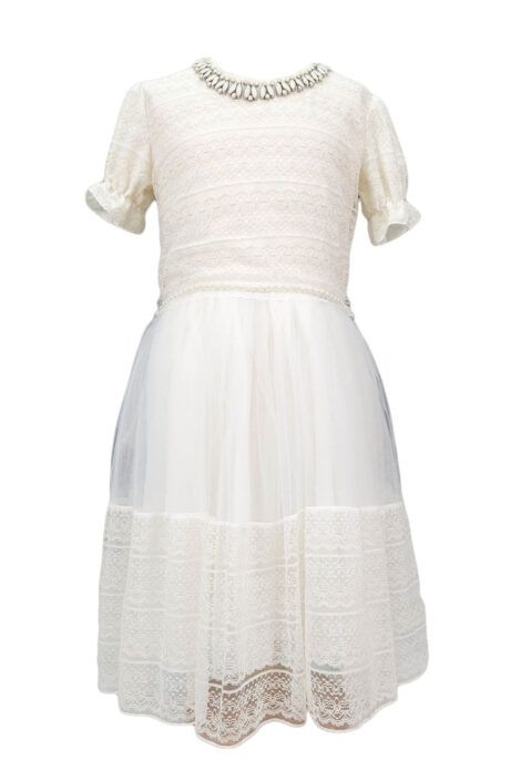 Rochie Aura culoare alba pentru fete