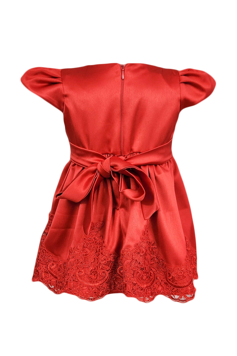 Rochita botez, model Regina, culoare rosie