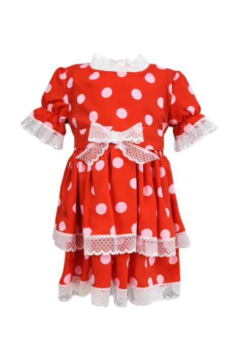 Rochie fete casual, model Adriana, culoare rosie