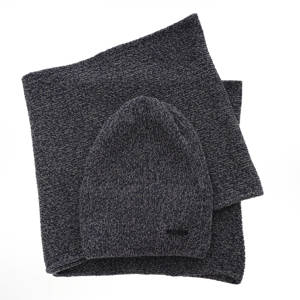 Set de iarna pentru baieti, caciula si fular gri Elmer